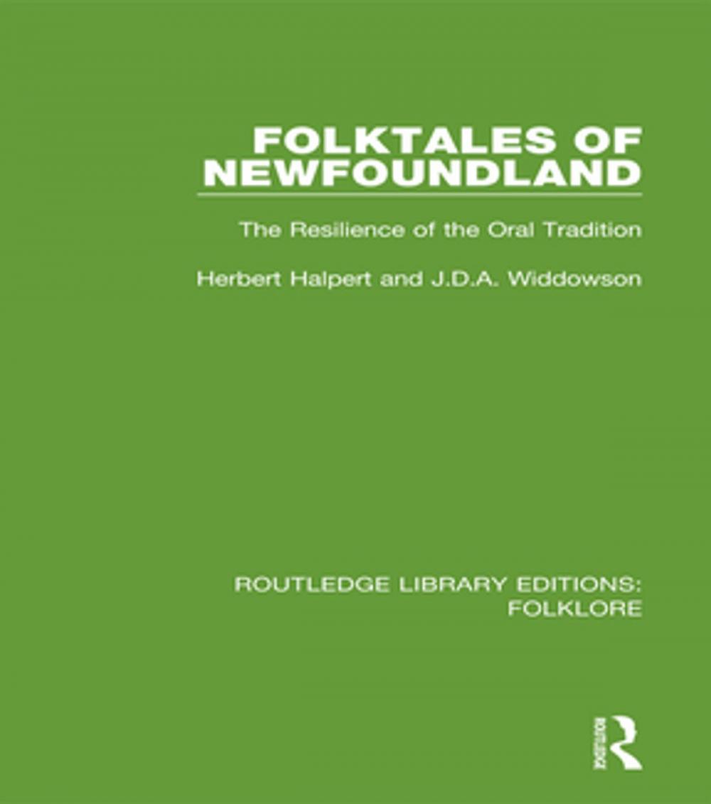 Big bigCover of Folktales of Newfoundland (RLE Folklore)