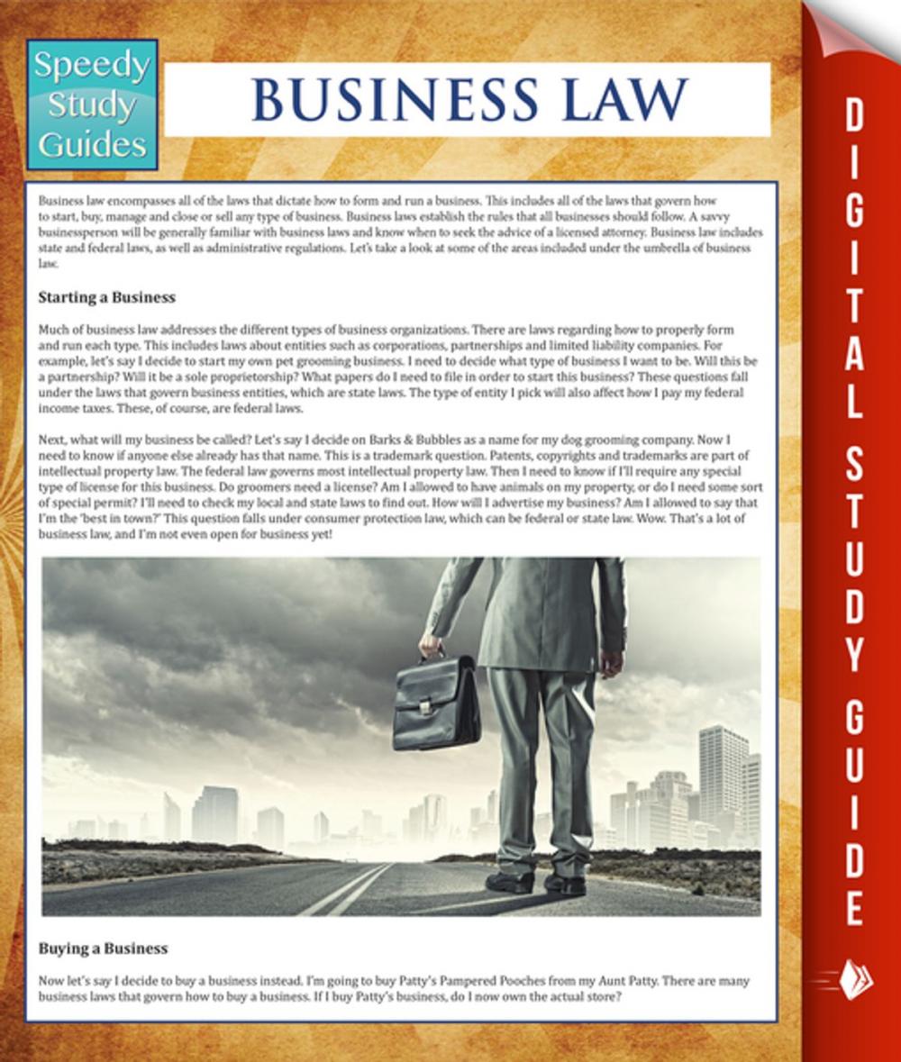 Big bigCover of Business Law (Speedy Study Guides)