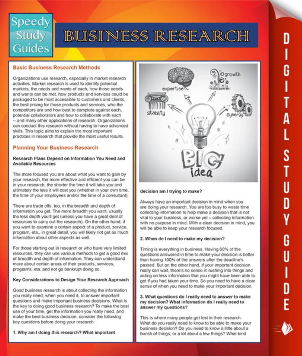 Big bigCover of Business Research (Speedy Study Guides)