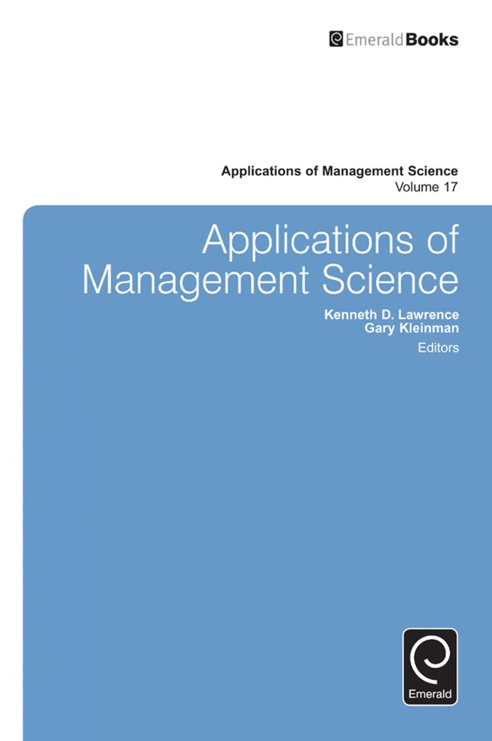 Big bigCover of Applications of Management Science