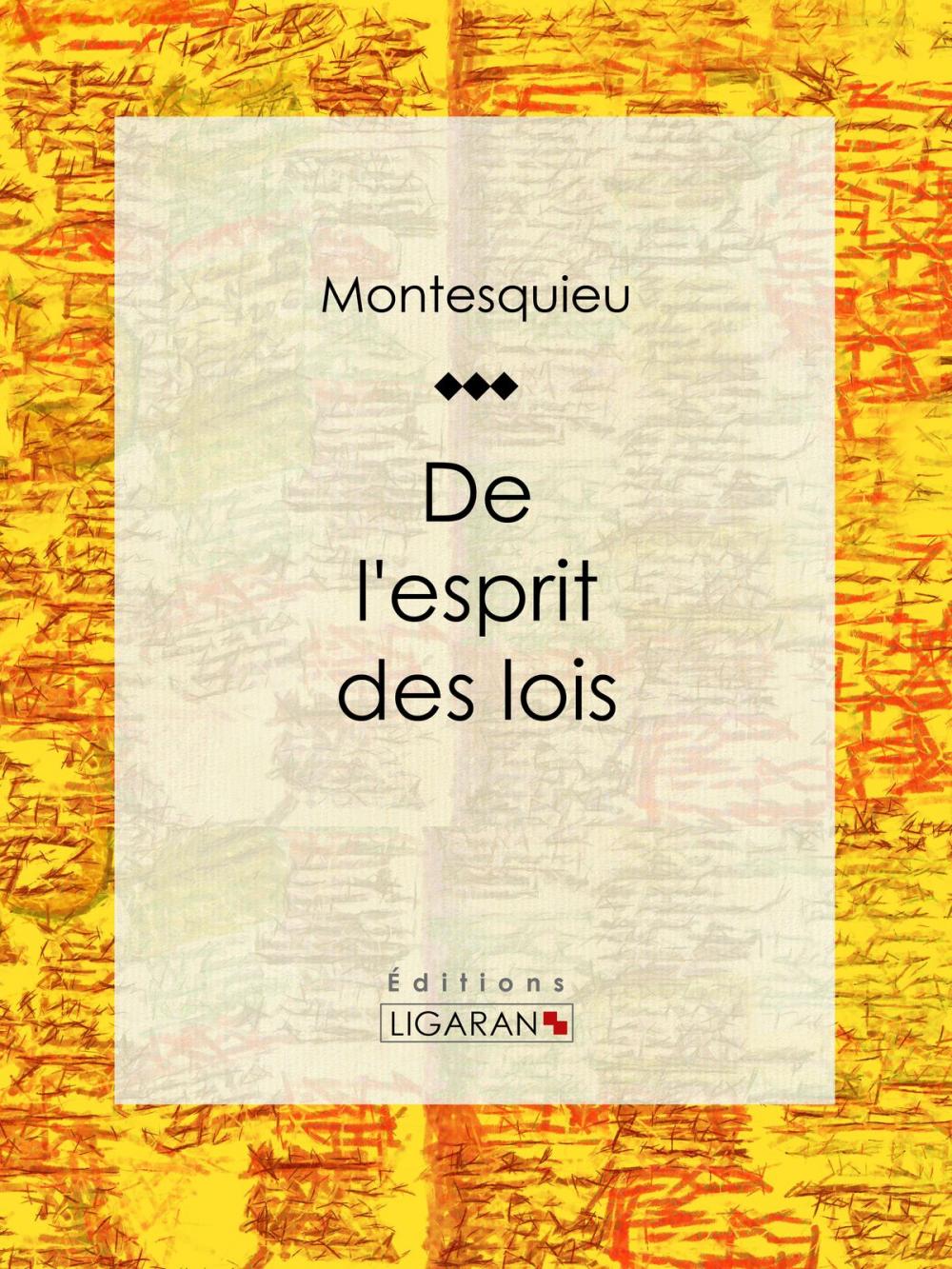 Big bigCover of De l'esprit des lois