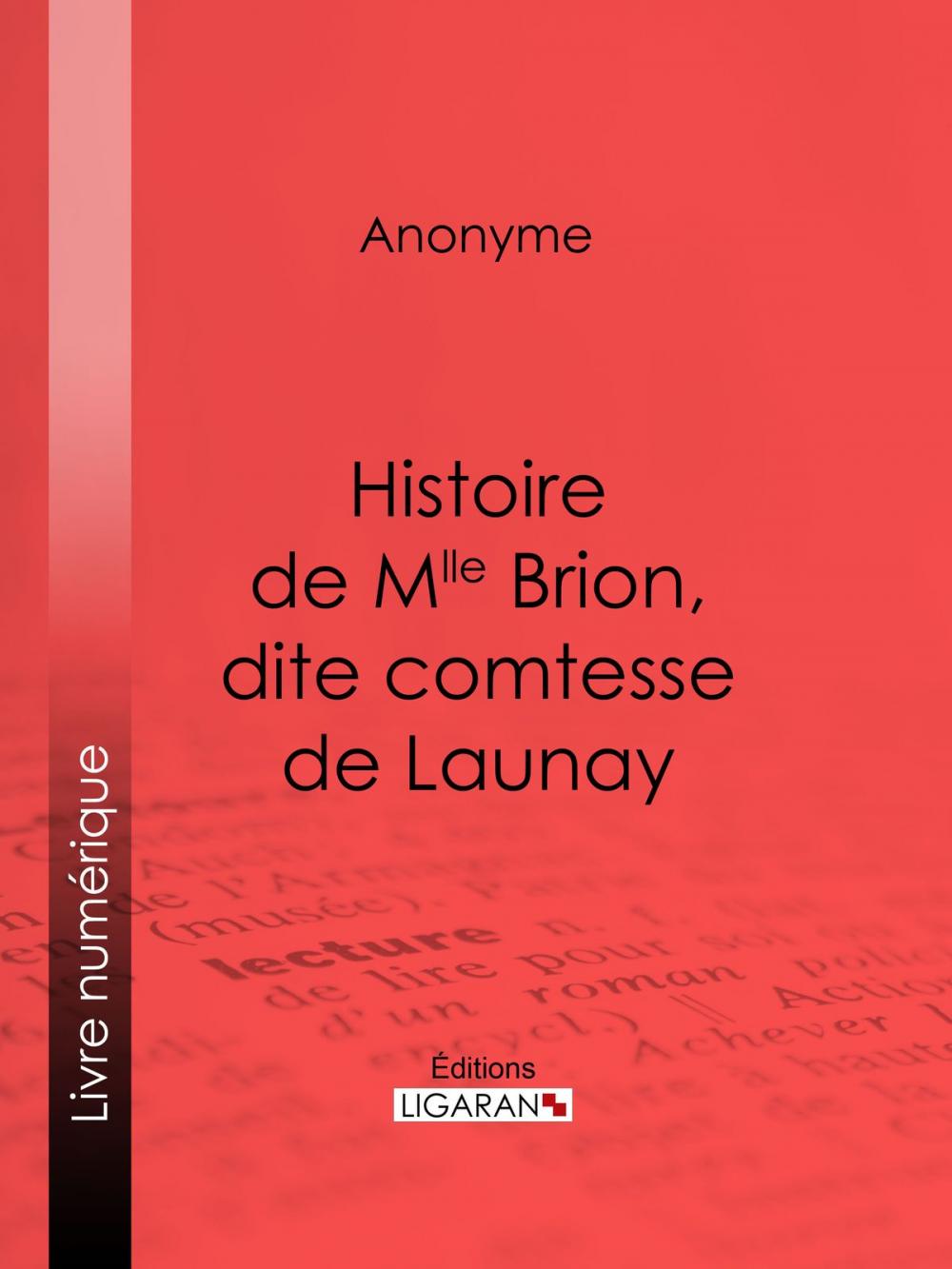 Big bigCover of Histoire de Mlle Brion, dite comtesse de Launay