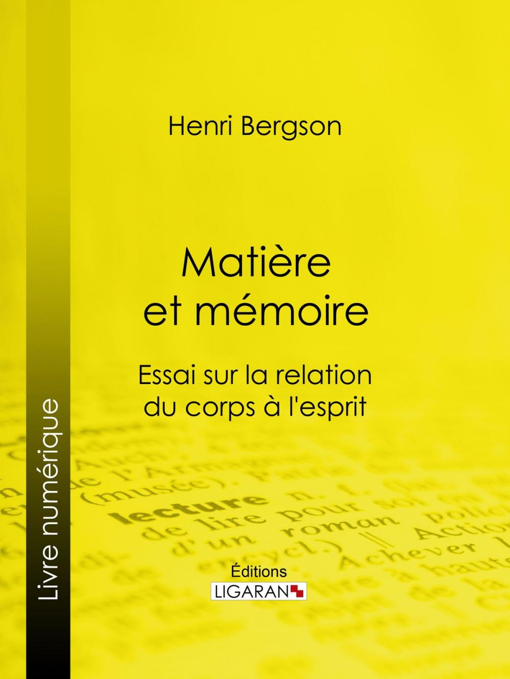 Big bigCover of Matière et mémoire