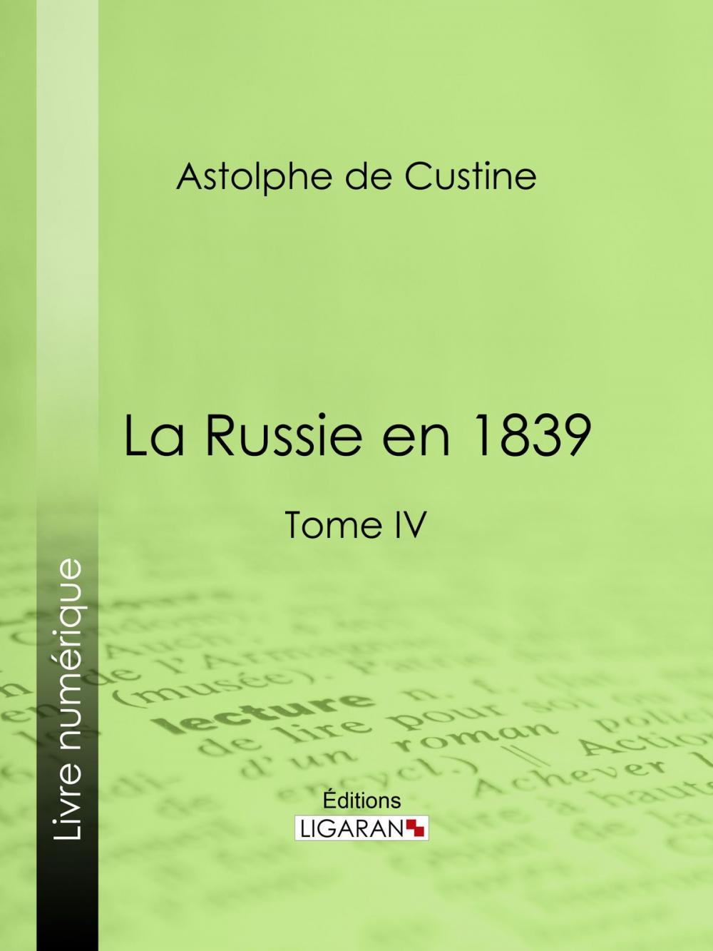 Big bigCover of La Russie en 1839