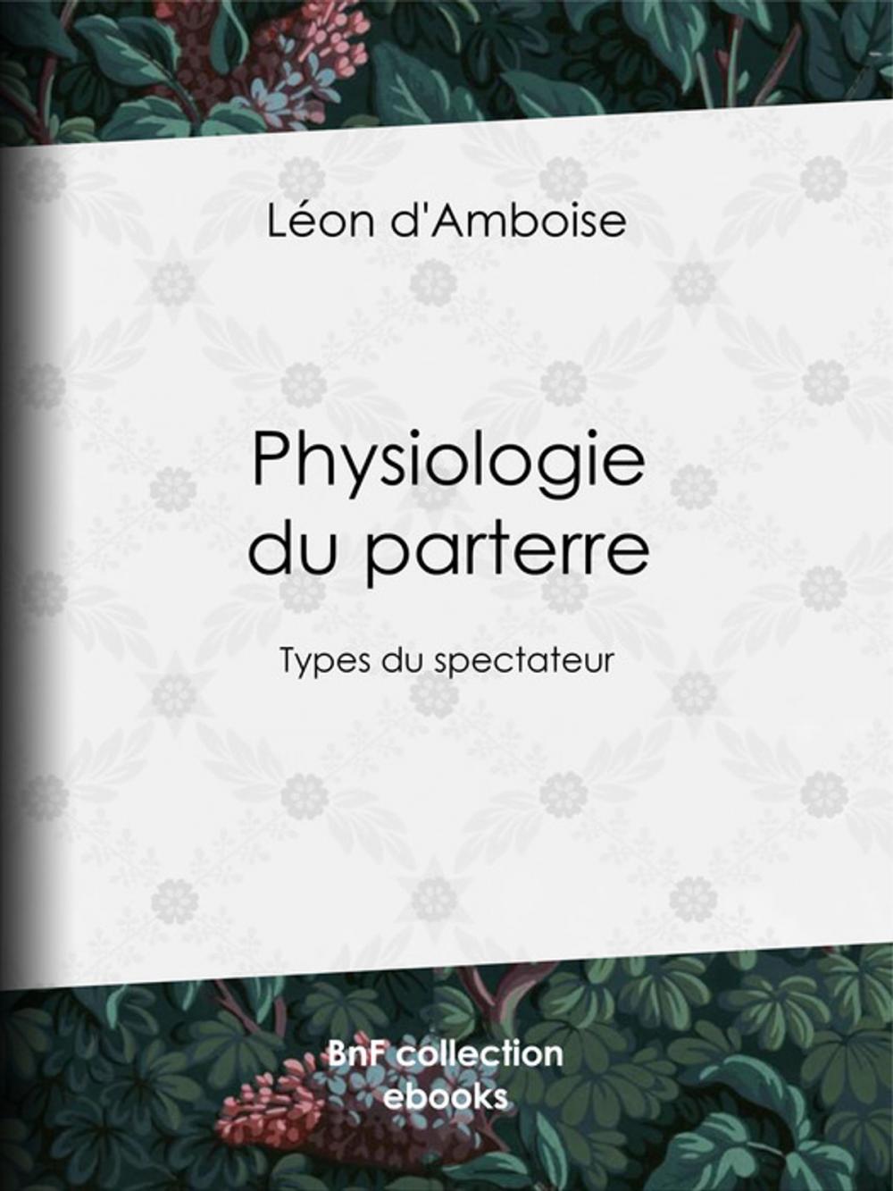 Big bigCover of Physiologie du parterre