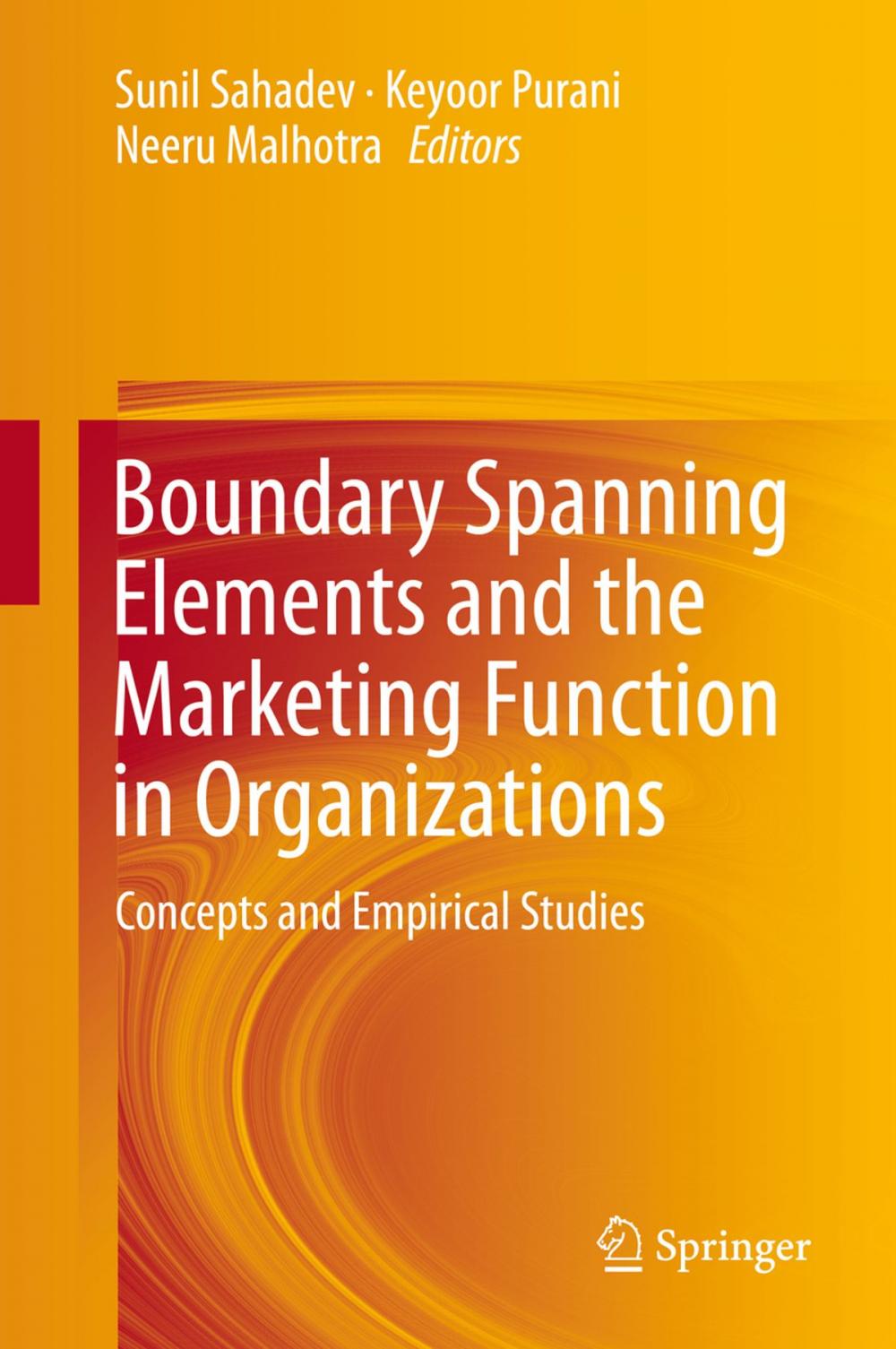 Big bigCover of Boundary Spanning Elements and the Marketing Function in Organizations