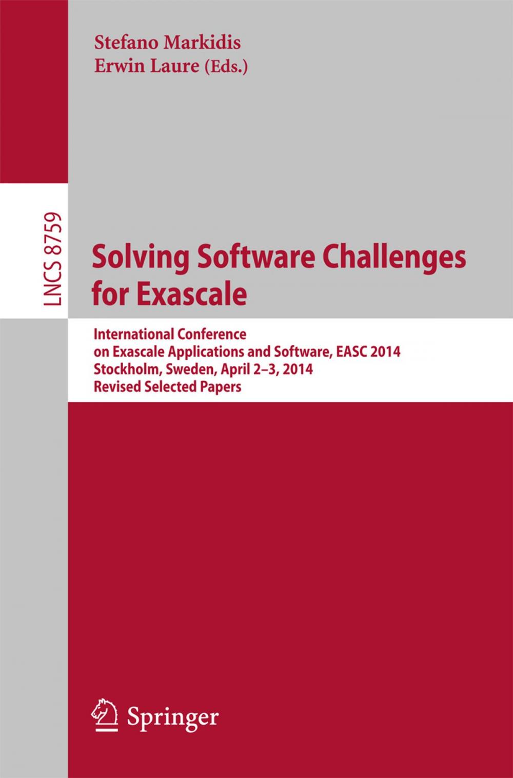 Big bigCover of Solving Software Challenges for Exascale