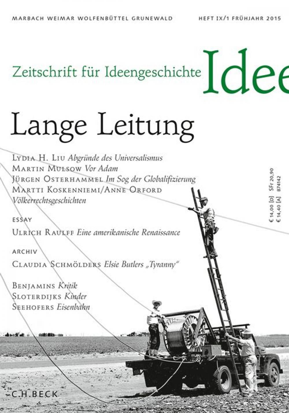 Big bigCover of Zeitschrift für Ideengeschichte Heft IX/1 Frühjahr 2015