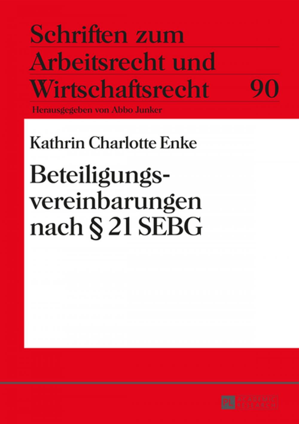 Big bigCover of Beteiligungsvereinbarungen nach § 21 SEBG