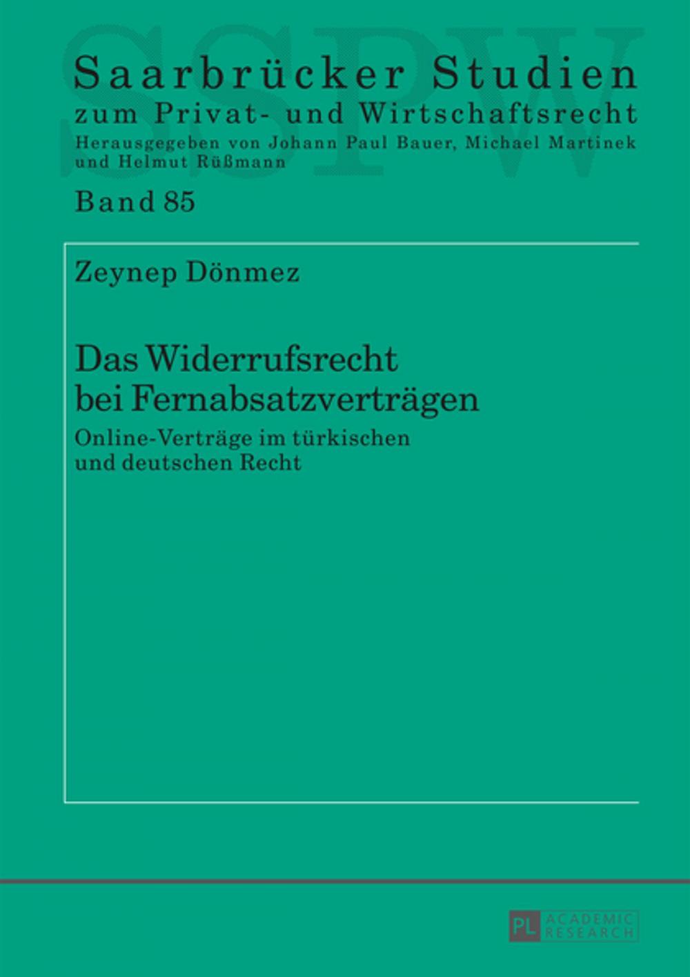 Big bigCover of Das Widerrufsrecht bei Fernabsatzvertraegen