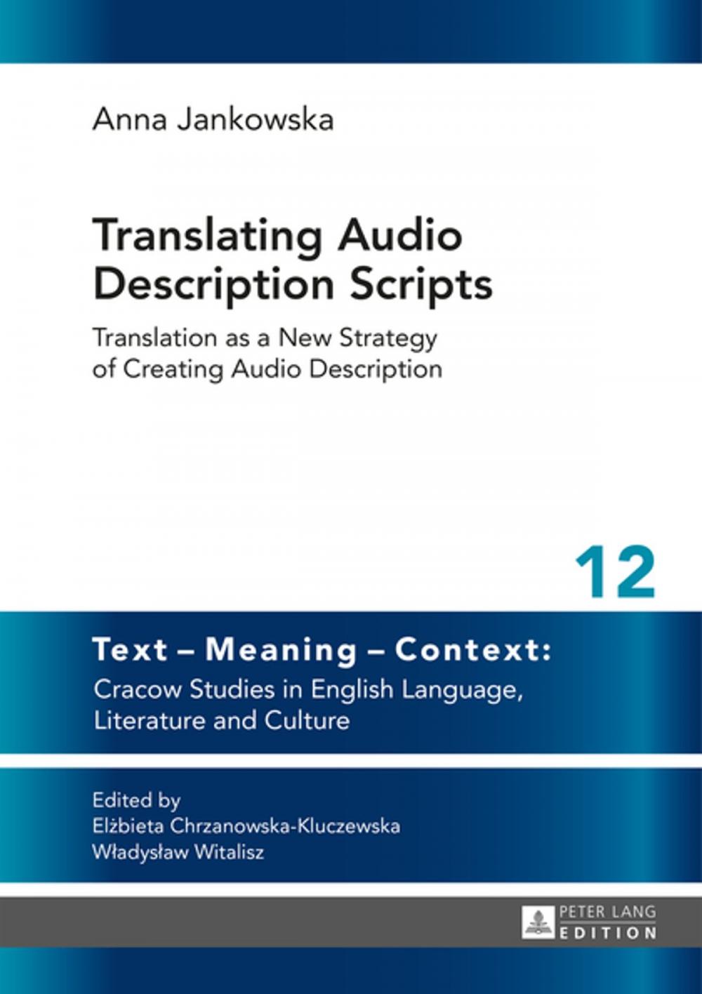 Big bigCover of Translating Audio Description Scripts