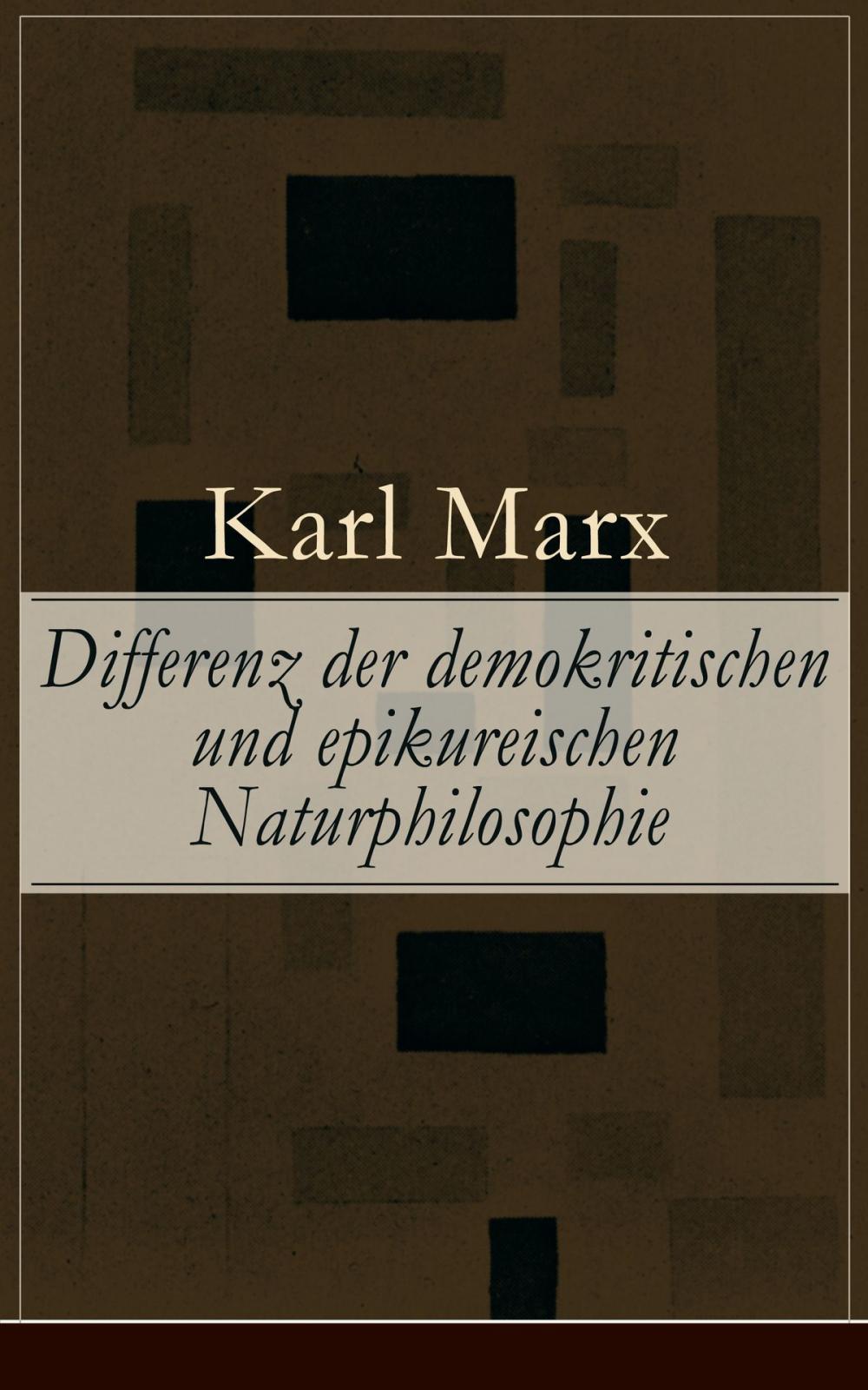 Big bigCover of Differenz der demokritischen und epikureischen Naturphilosophie