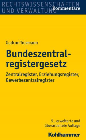 Cover of the book Bundeszentralregistergesetz by Rudolf Kemmerich