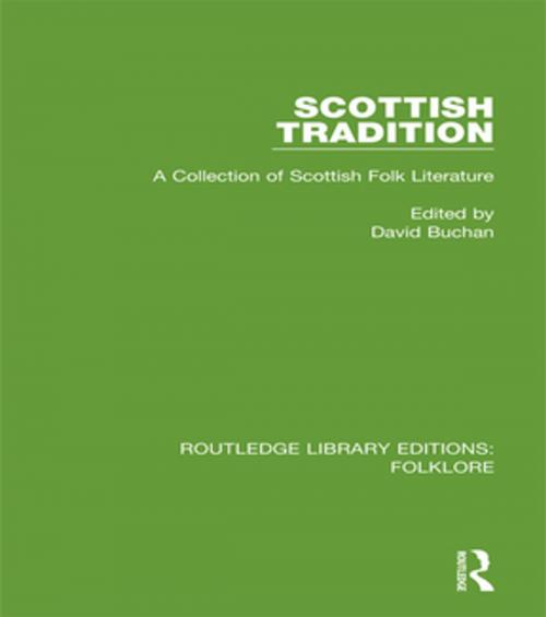 Cover of the book Scottish Tradition (RLE Folklore) by David Buchan, Taylor and Francis