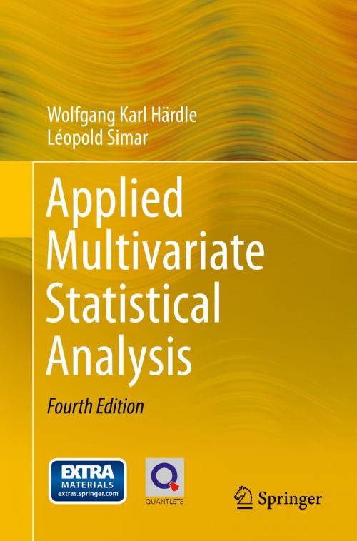 Cover of the book Applied Multivariate Statistical Analysis by Léopold Simar, Wolfgang Karl Härdle, Springer Berlin Heidelberg