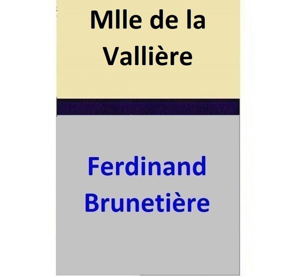 Big bigCover of Mlle de la Vallière