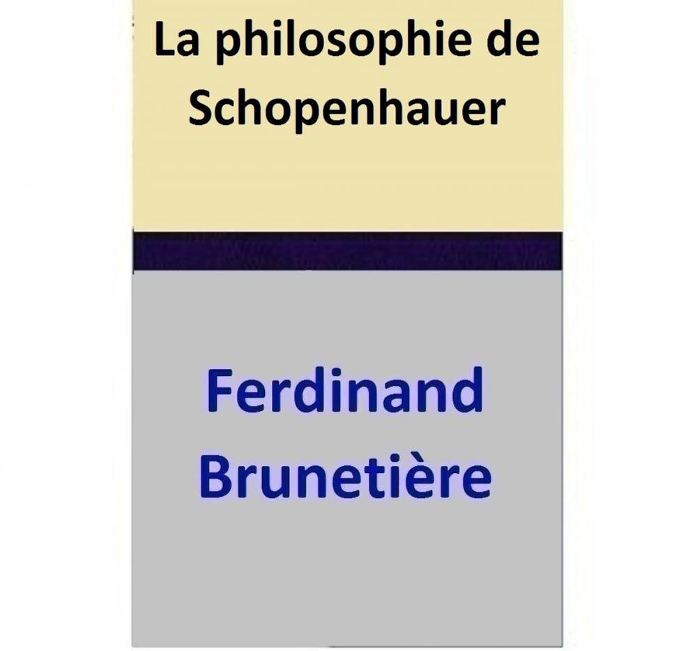 Big bigCover of La philosophie de Schopenhauer