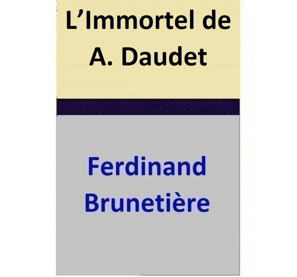 Big bigCover of L’Immortel de A. Daudet