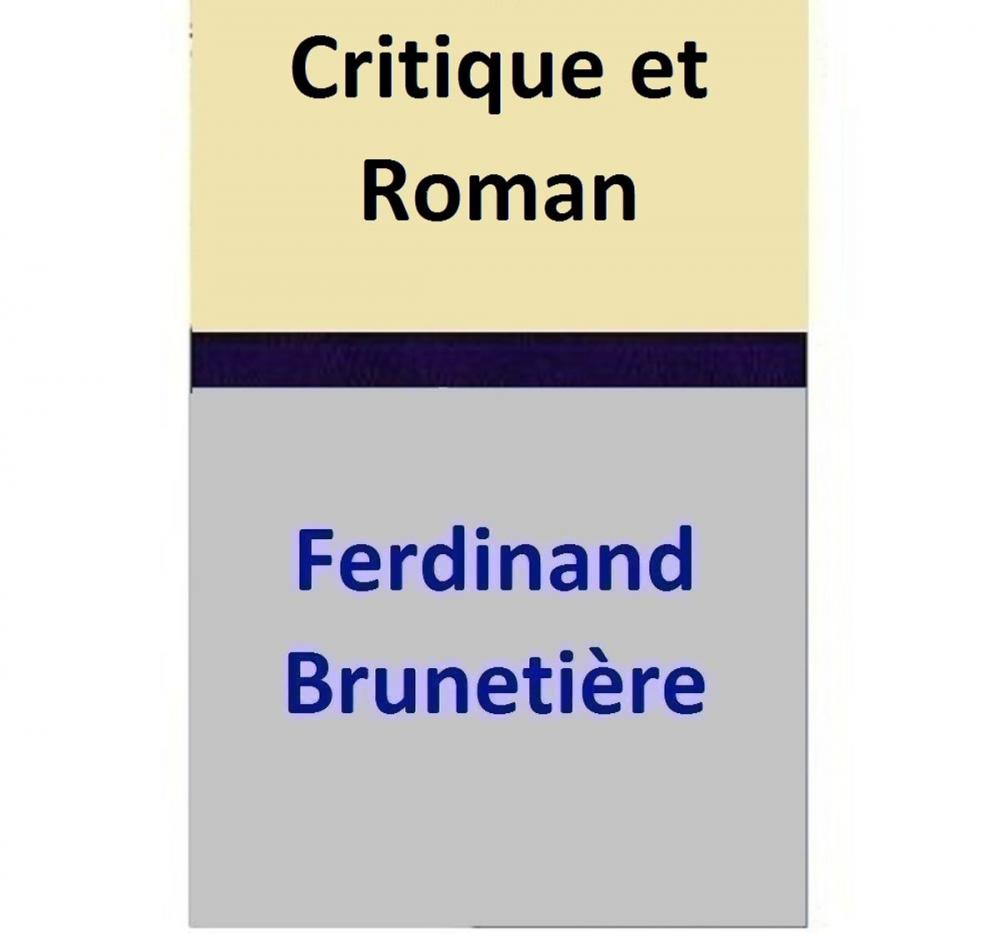 Big bigCover of Critique et Roman