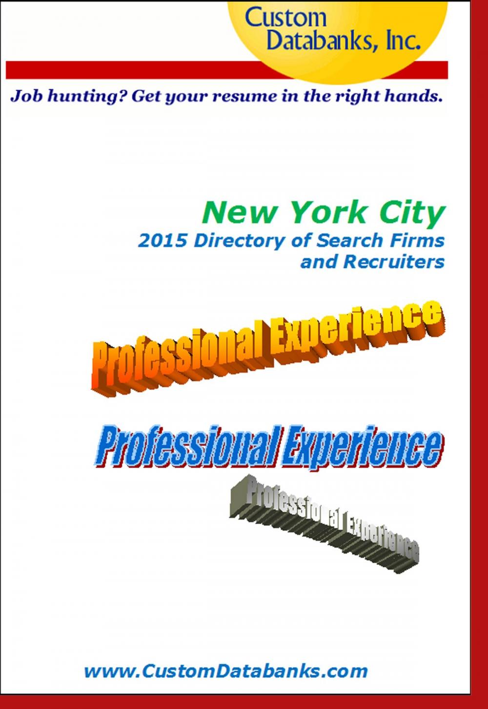 Big bigCover of New York City 2015 Directory of Search Firms and Recruiters