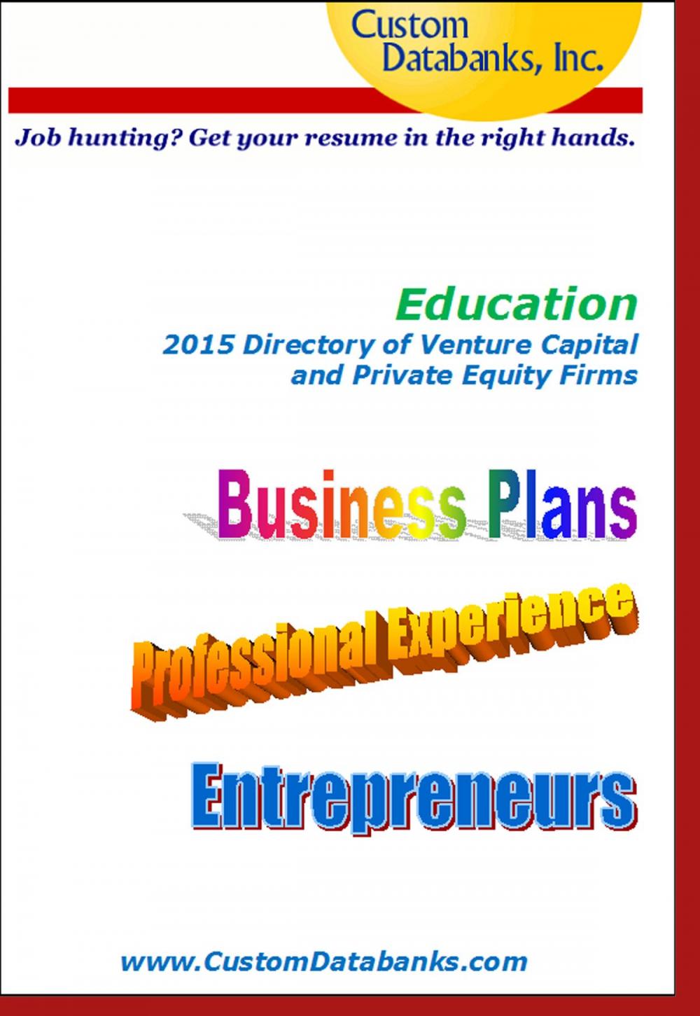 Big bigCover of Education 2015 Directory of Venture Capital and Private Equity