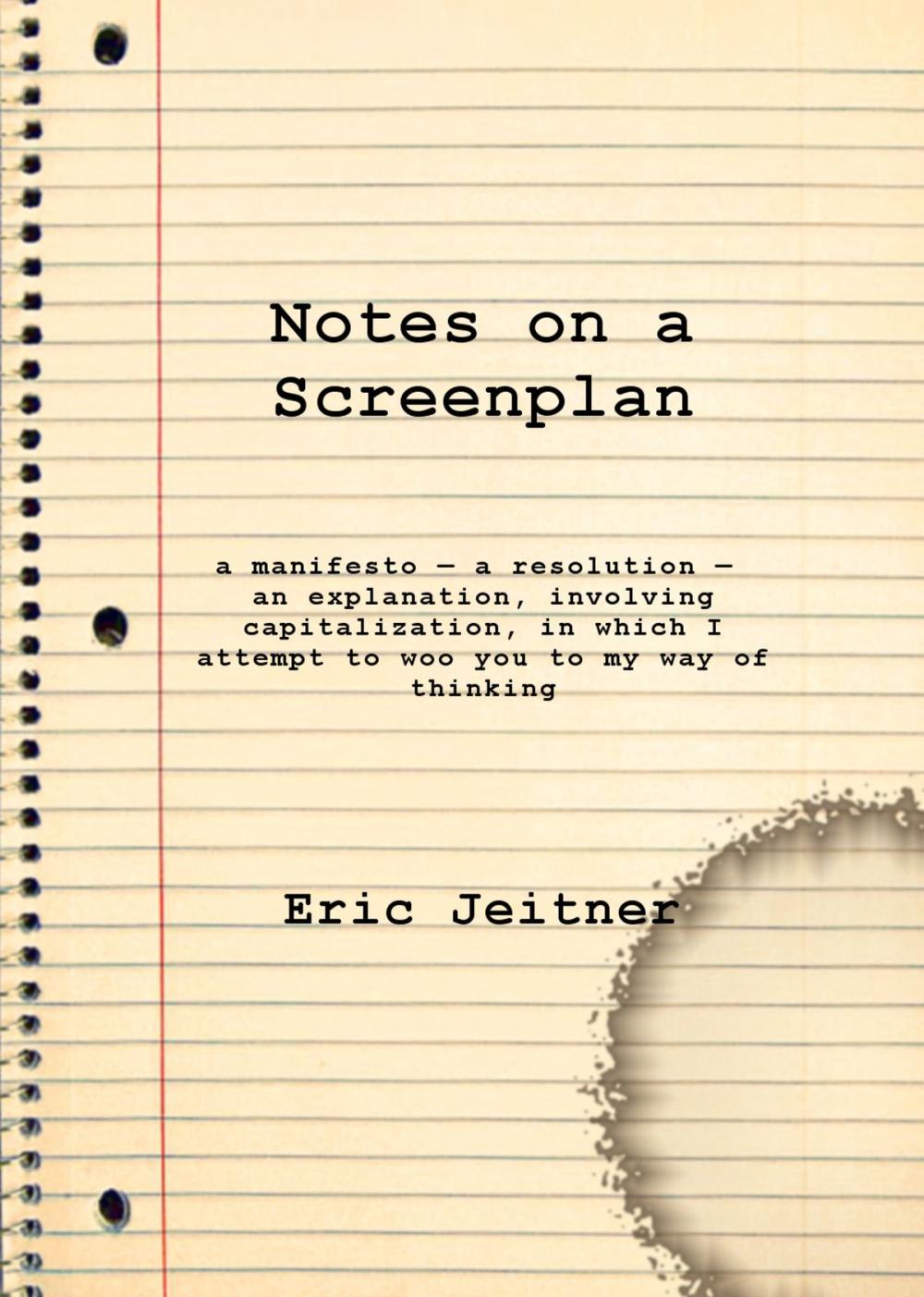 Big bigCover of Notes on a Screenplan