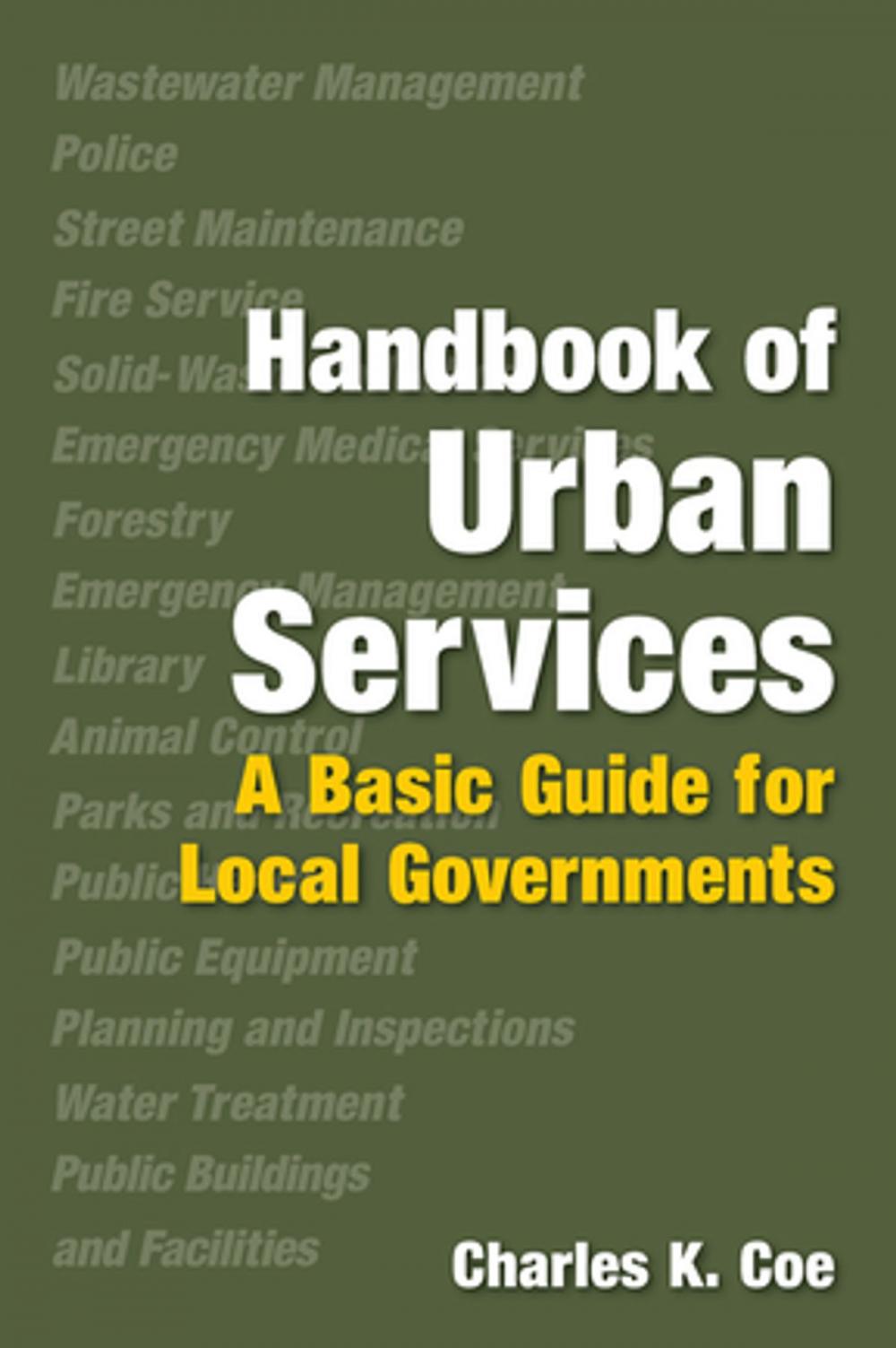 Big bigCover of Handbook of Urban Services