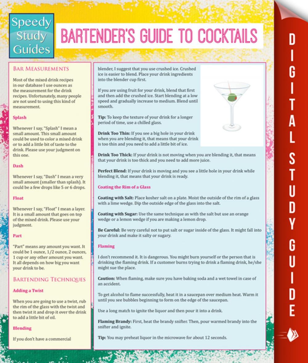 Big bigCover of Bartender's Guide To Cocktails (Speedy Study Guides)