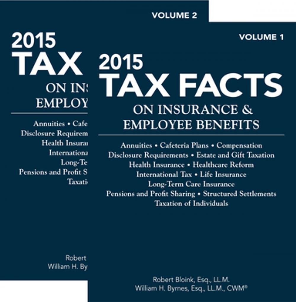 Big bigCover of 2015 Tax Facts on Insurance & Empoyee Benefits