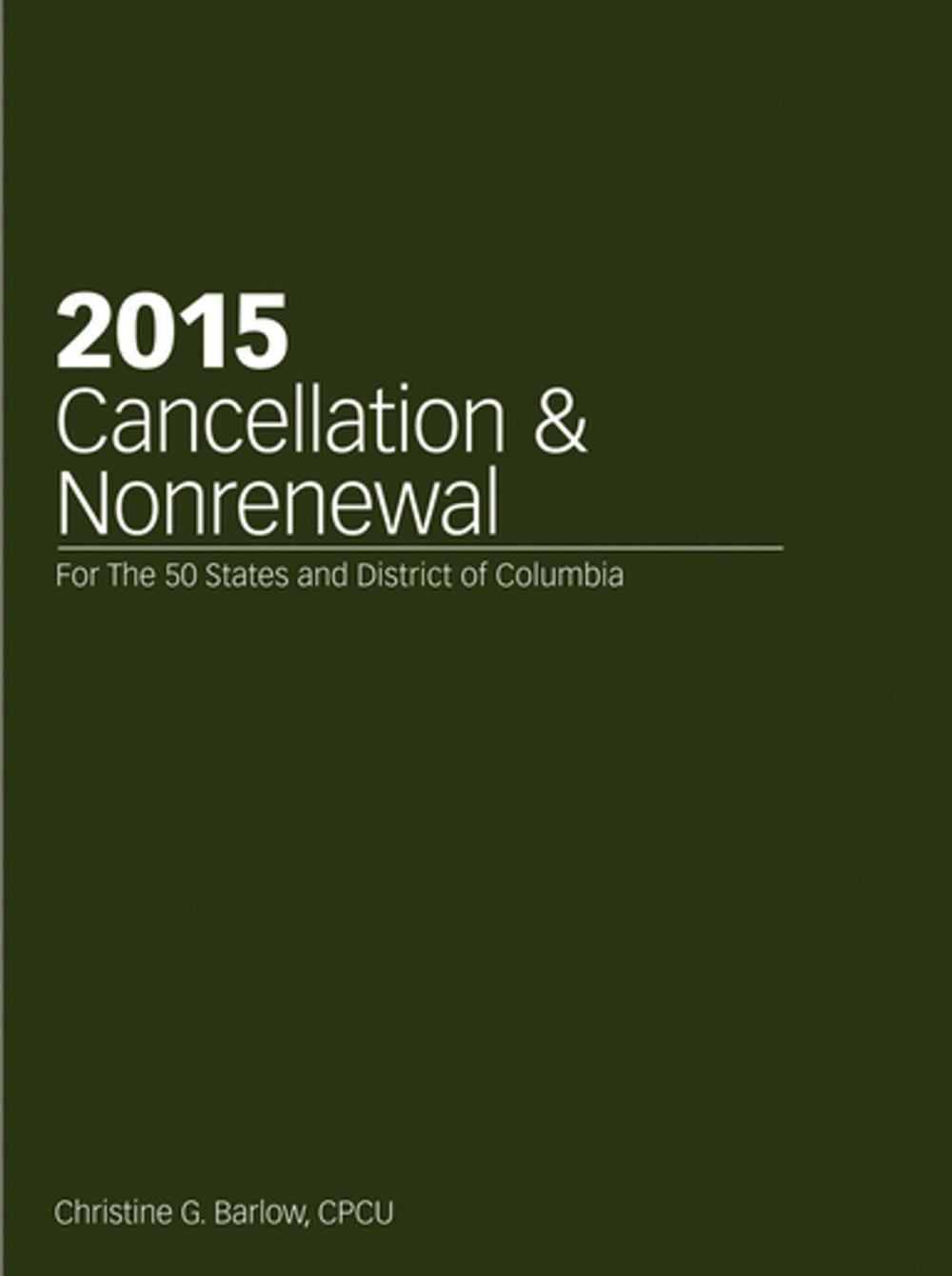 Big bigCover of 2015 Cancellation & Nonrenewal