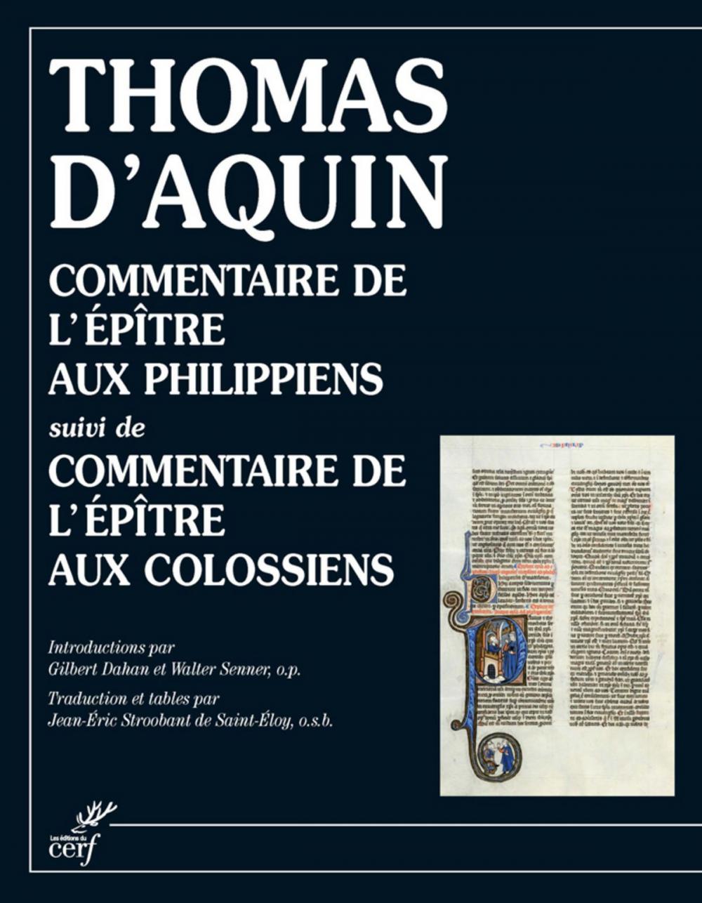 Big bigCover of Commentaire de l'Épître aux Philippiens Suivi de commentaire de l'Épître aux Colossiens