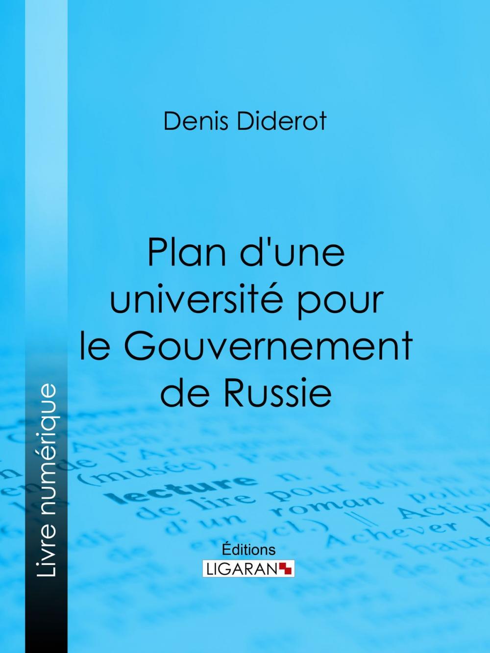 Big bigCover of Plan d'une université pour le Gouvernement de Russie