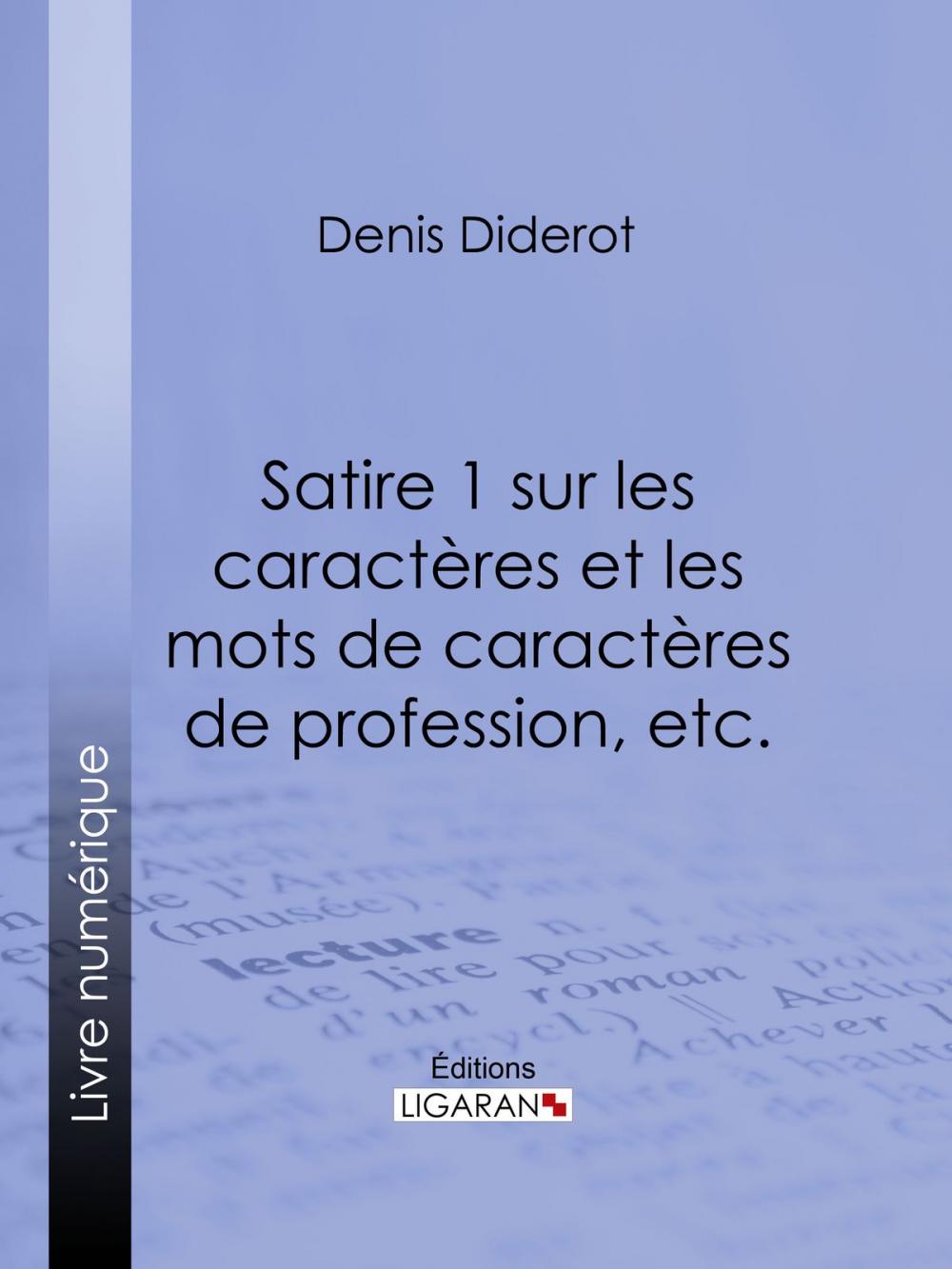 Big bigCover of Satire 1 sur les caractères et les mots de caractères de profession, etc.