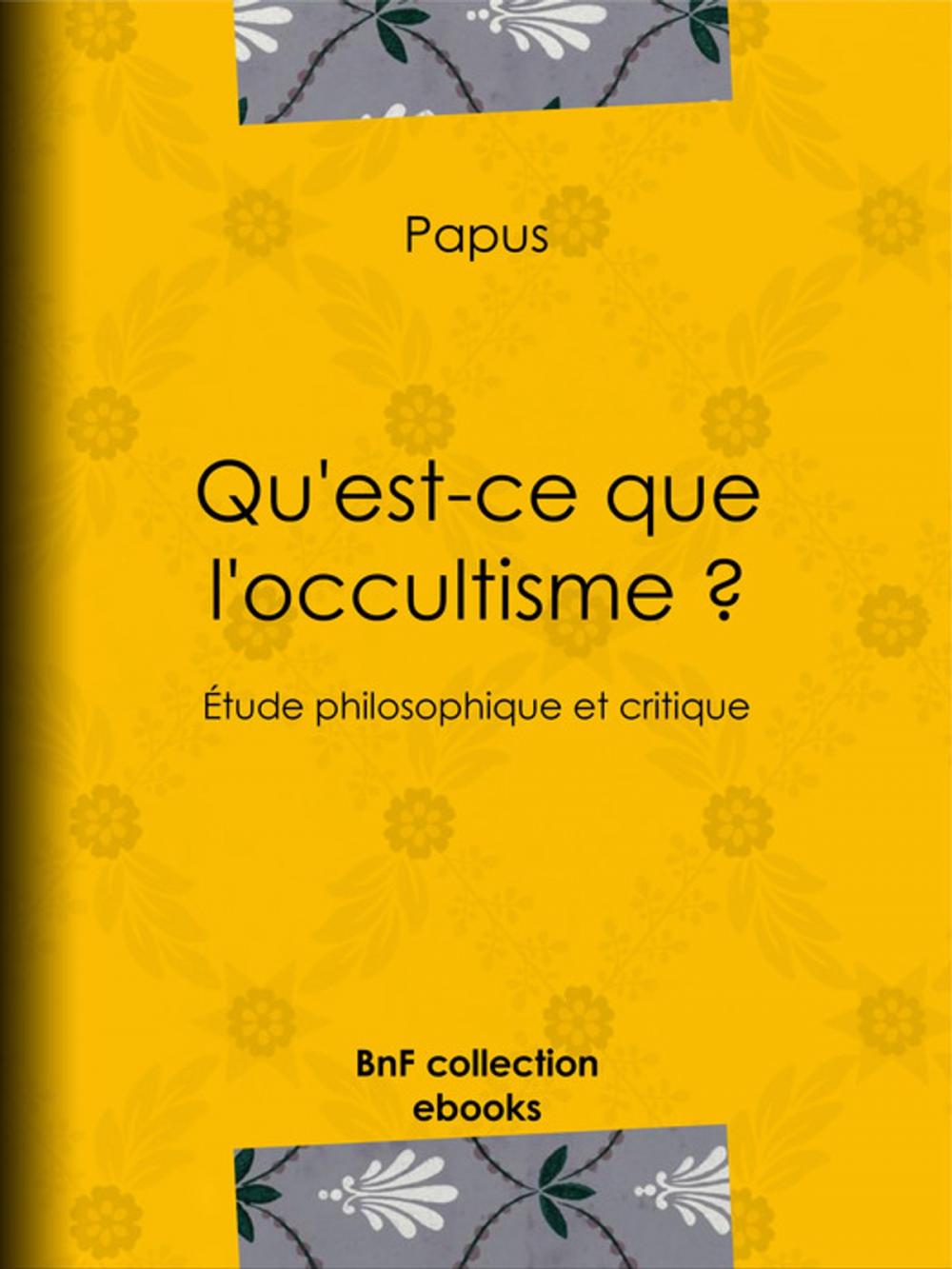 Big bigCover of Qu'est-ce que l'occultisme ?