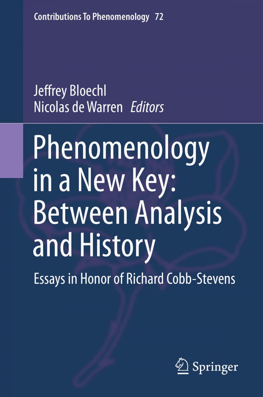 Big bigCover of Phenomenology in a New Key: Between Analysis and History