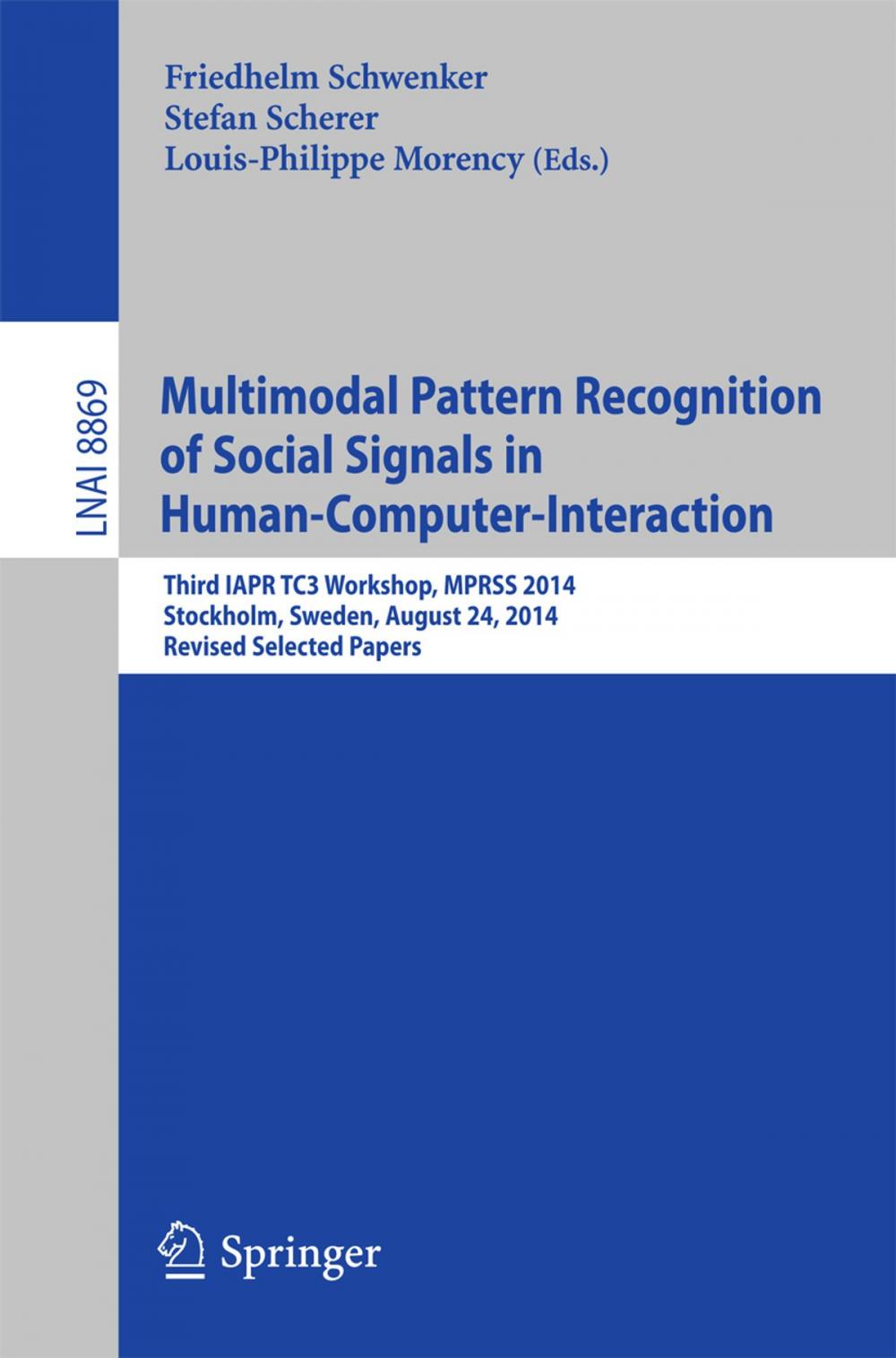 Big bigCover of Multimodal Pattern Recognition of Social Signals in Human-Computer-Interaction