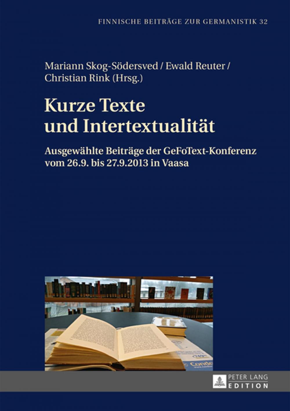 Big bigCover of Kurze Texte und Intertextualitaet