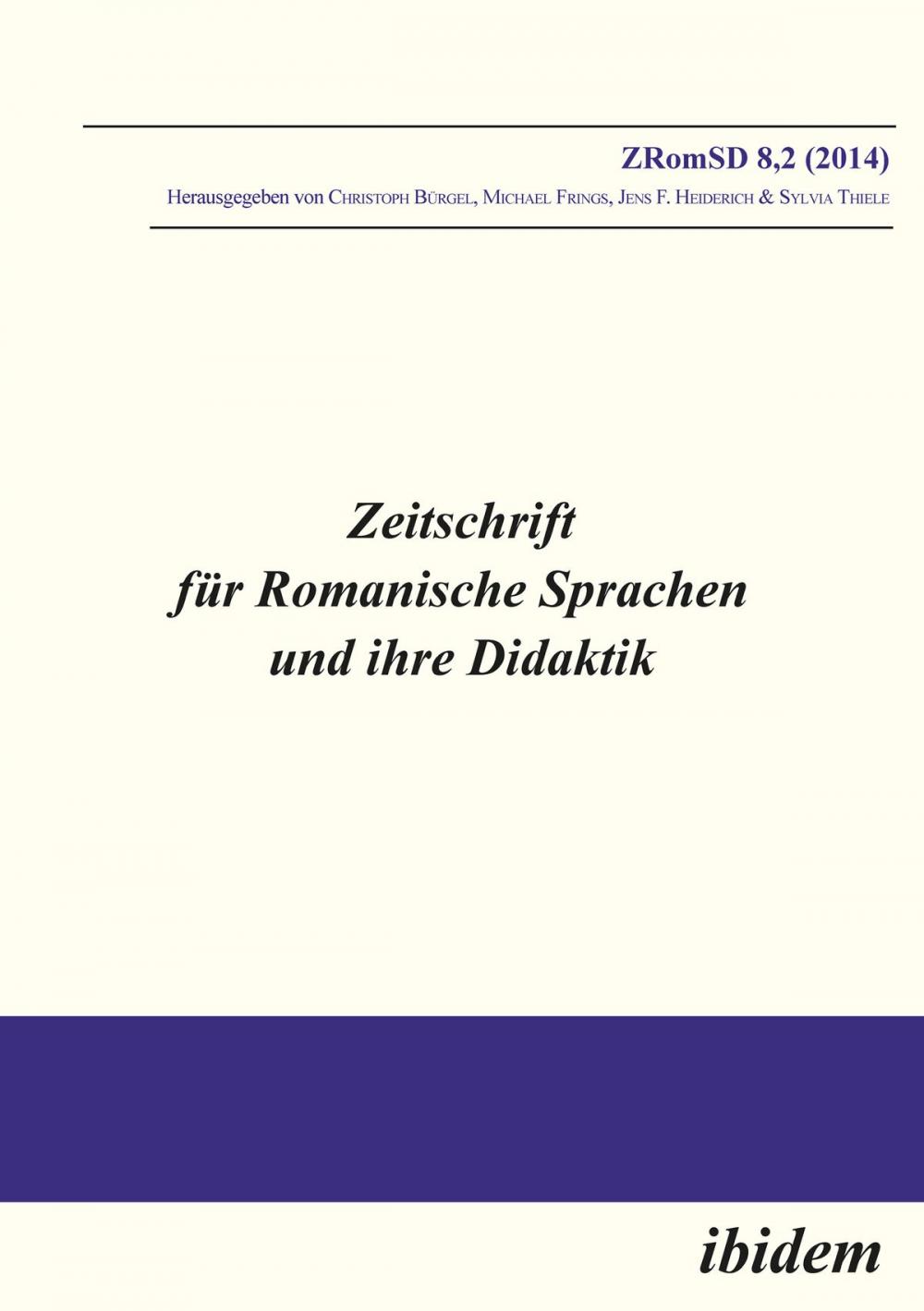 Big bigCover of Zeitschrift für Romanische Sprachen und ihre Didaktik