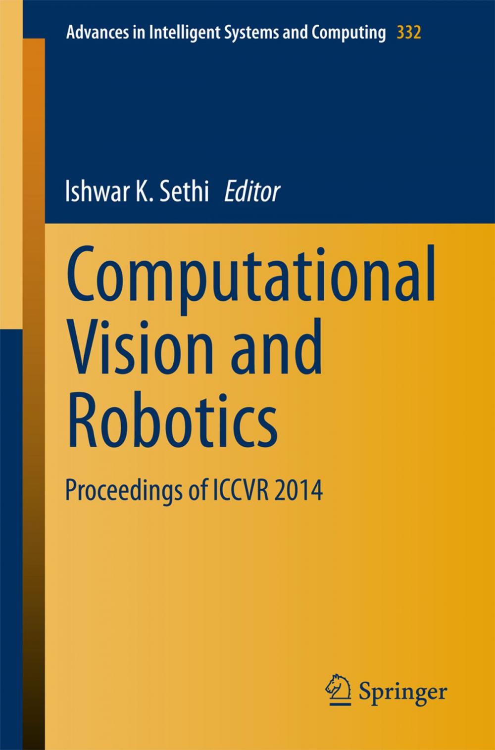 Big bigCover of Computational Vision and Robotics