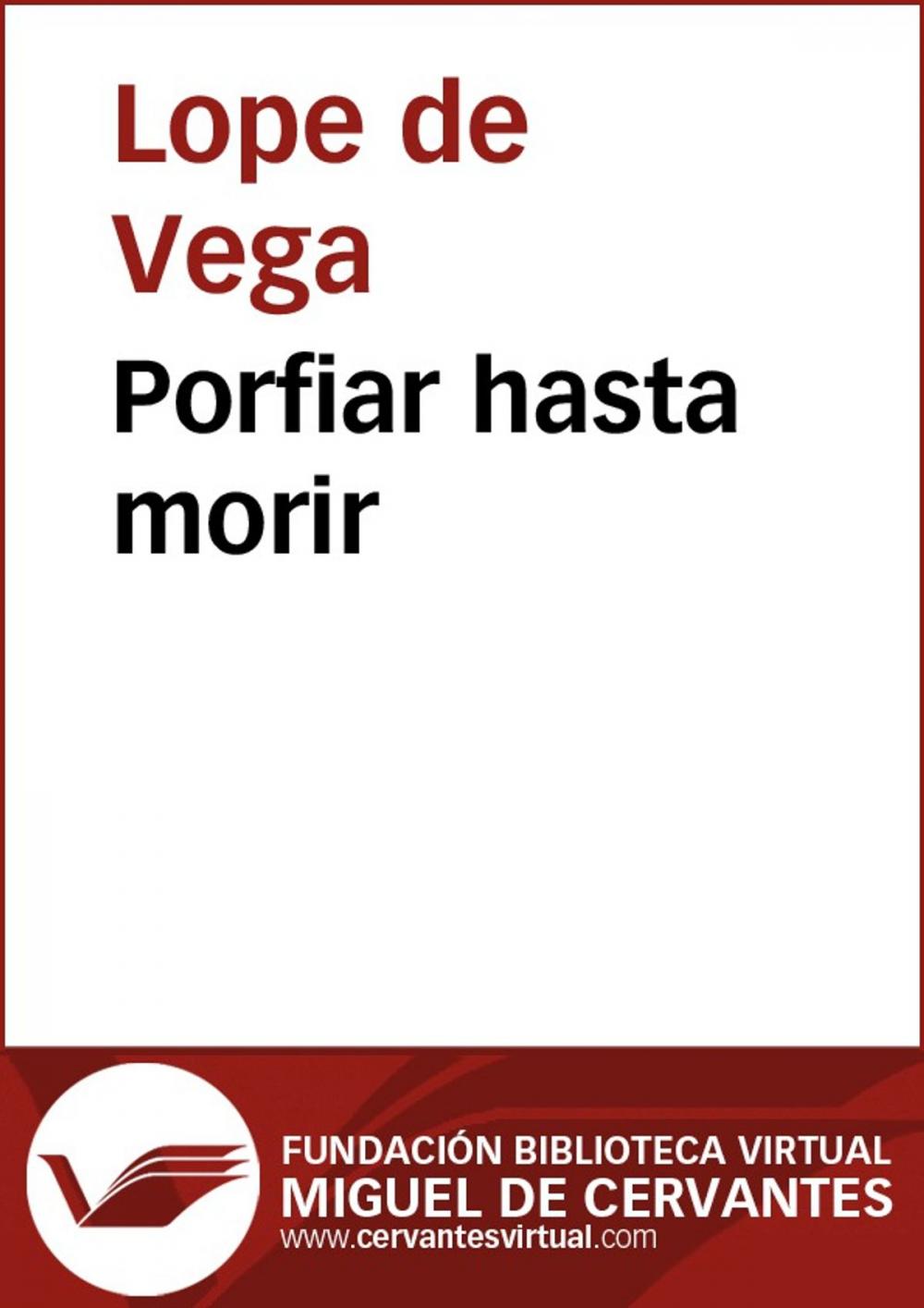 Big bigCover of Porfiar hasta morir