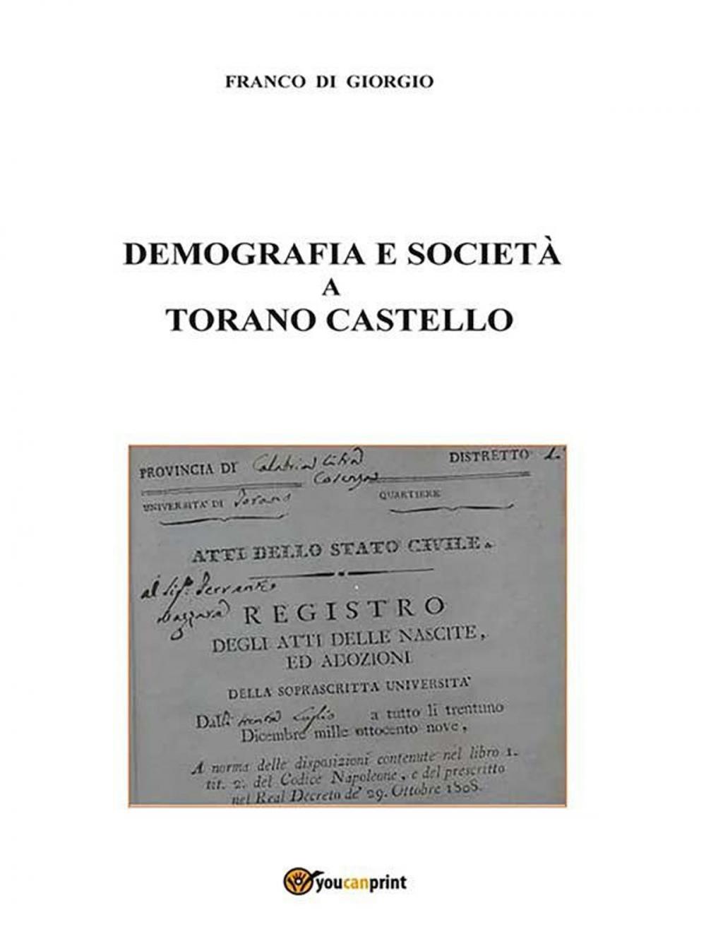 Big bigCover of Demografia e società a Torano Castello tra il 1811 e il 1918