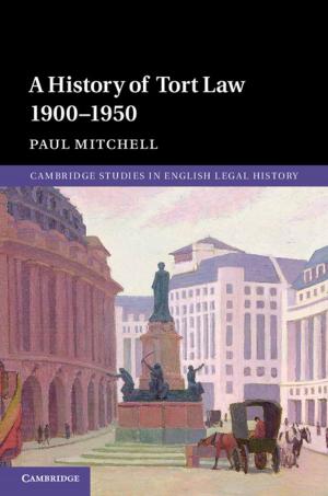 Cover of the book A History of Tort Law 1900–1950 by Thomas Hoffmann