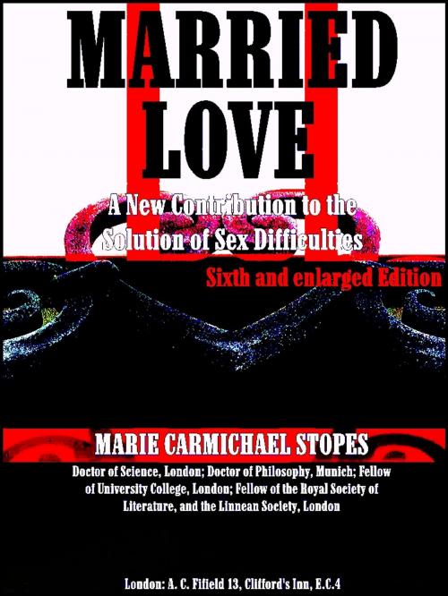 Cover of the book Married Love by Marie Carmichael Stopes, the Pelican Press, London.