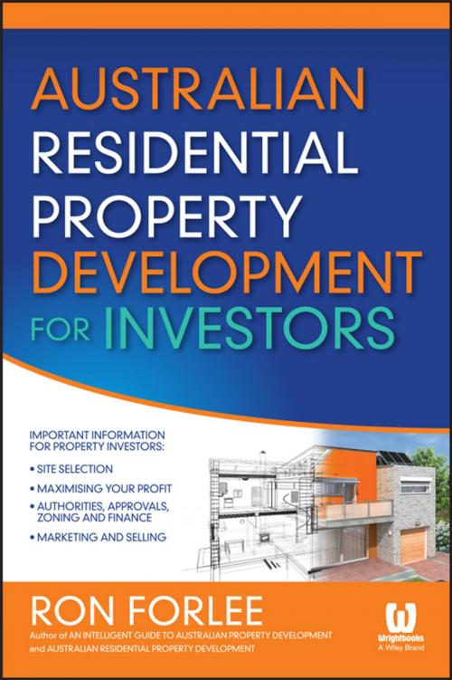 Cover of the book Australian Residential Property Development for Investors by Ron Forlee, Wiley