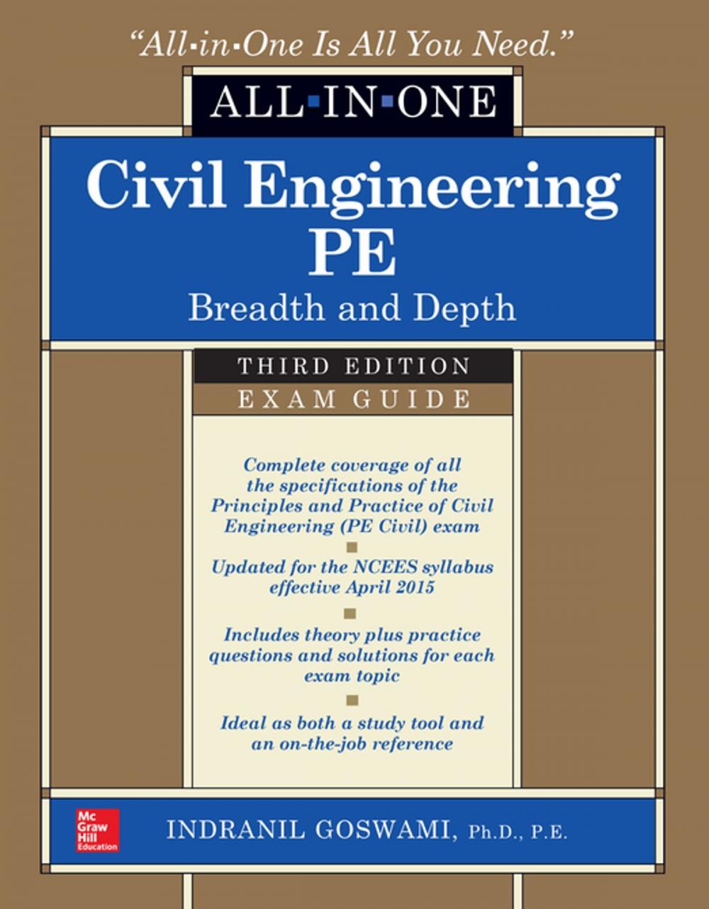 Big bigCover of Civil Engineering All-In-One PE Exam Guide: Breadth and Depth, Third Edition