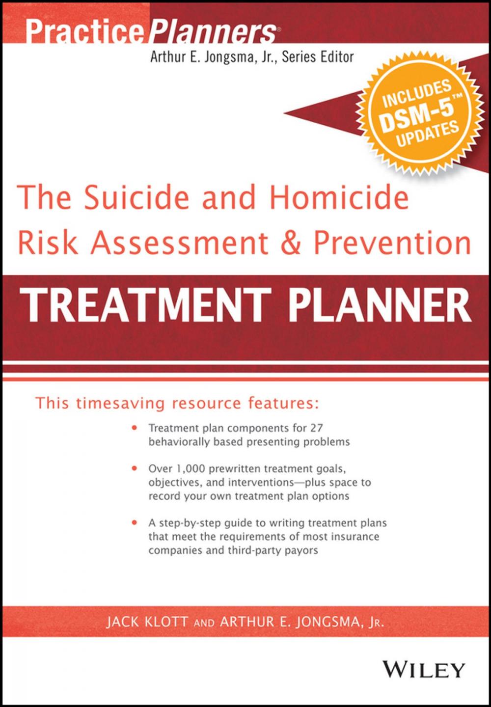 Big bigCover of The Suicide and Homicide Risk Assessment and Prevention Treatment Planner, with DSM-5 Updates