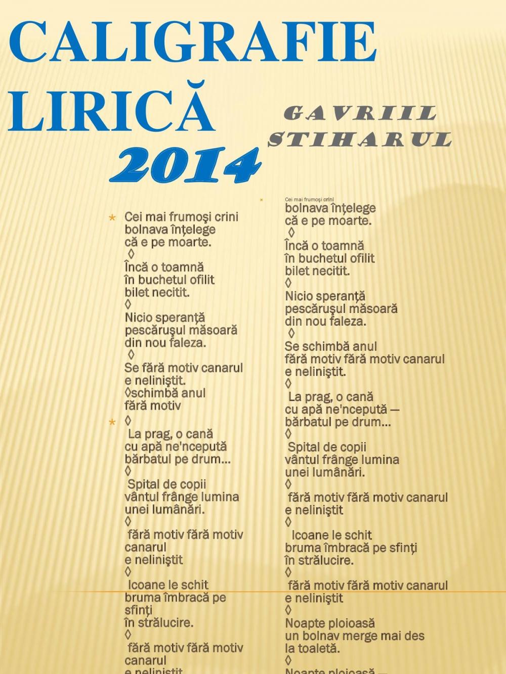 Big bigCover of Caligrafie lirică