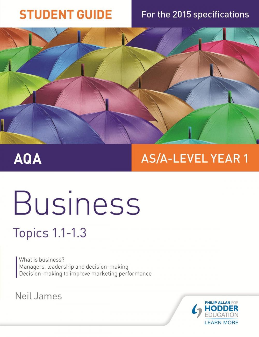 Big bigCover of AQA AS/A Level Business Student Guide 1: Topics 1.1-1.3