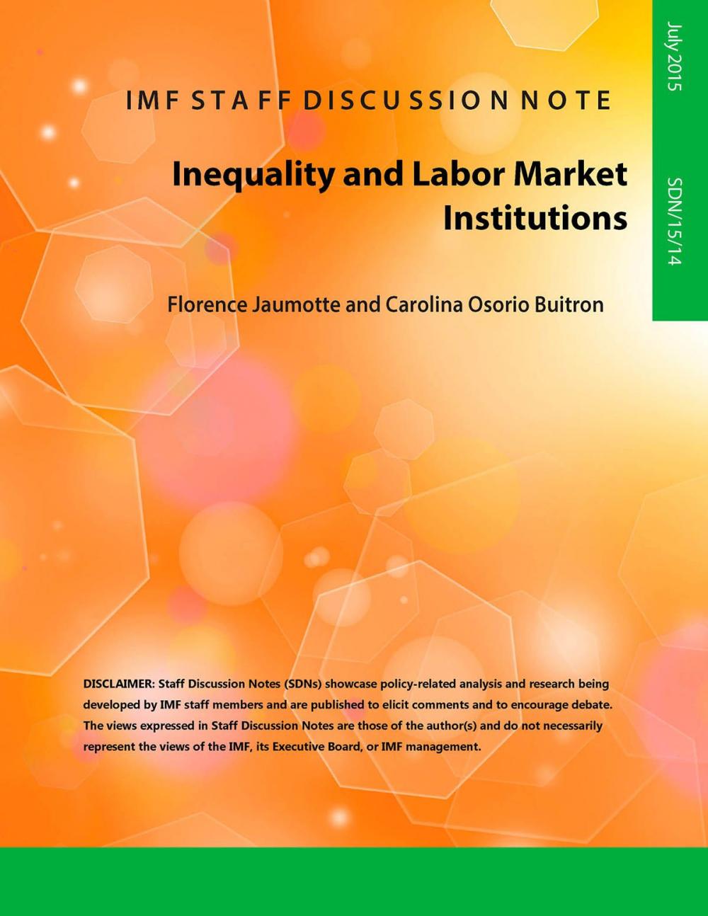 Big bigCover of Inequality and Labor Market Institutions