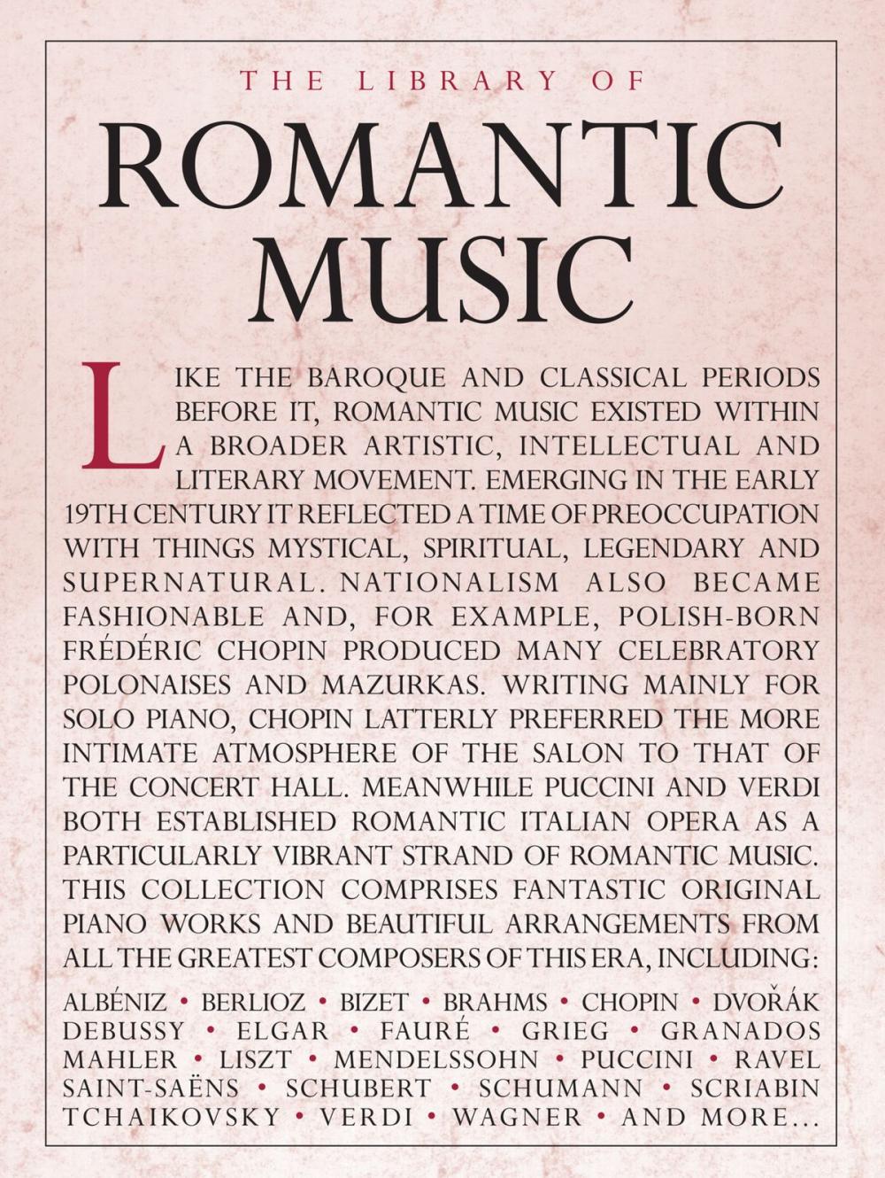 Big bigCover of The Library of Romantic Music